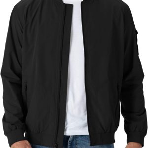 Men's Lightweight Bomber Jacket Causal Fashion Flight Windbreaker Light Jacket